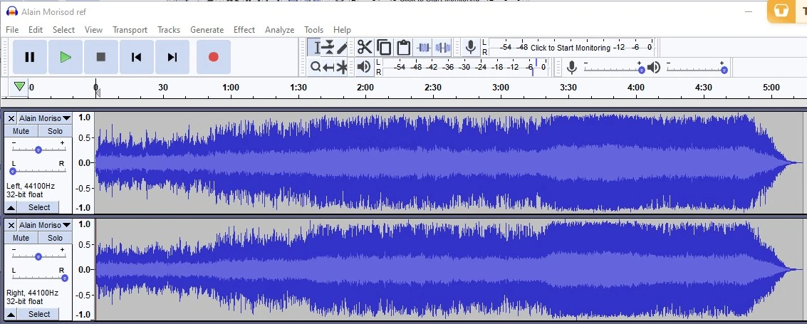 The original Nuits de Satin waveform Alain Morisod.webp